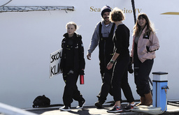 Thunberg klev i land i Lissabon på tisdagseftermiddagen.