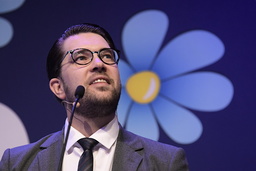 Sverigedemokraternas partiledare Jimmie Åkesson. En vinnare i SCB:s novembermätning. Arkivbild.