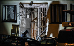 Huset fick omfattande skador i explosionen.
