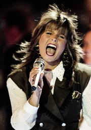 Tillsammans med sin fläkt vann Carola Eurovision Song Contest 1991 med bidraget 'Fångad av en stormvind'. Arkivbild.