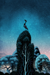 Till landskapen har Johan Egerkrans hämtat inspiration från Disneys illustratörer på 1950-talet men också från Tove Jansson. Pressbild.