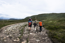 Fjällvandringsled mellan Storulvån och Blåhammaren i Jämtlandsfjällen. Arkivbild.