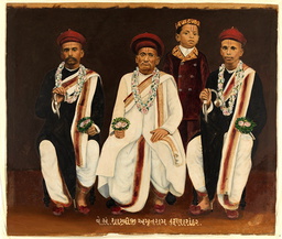 Flera av de konstverk som Australiens nationalgalleri nu återlämnar till Indien tros vara stulna. Här en odaterad målning på en Gujarati-familj.