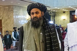 Talibanernas medgrundare och politiske chef Abdul Ghani Baradar, fotograferad i den ryska huvudstaden Moskva tidigare i år.