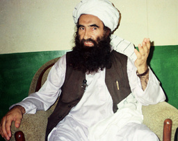 Haqqani-nätverkets nu avlidne grundare Jalaluddin Haqqani, fotograferad 1998.