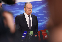 Rysslands utrikesminister Sergej Lavrov. Bild från januari i år.
