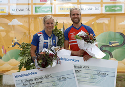 Sara Hagström och Gustav Bergman vann totalen i O-ringen i Uppsala.