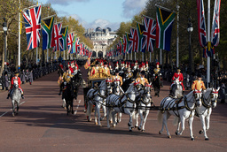 King Charles III and Cyril Ramaphosa on their way to Buckingham Palace.