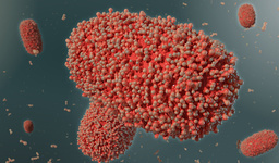 3D illustration representing monkeypox virus.