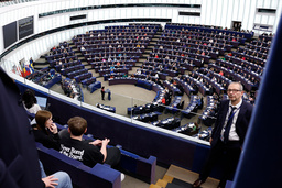 Utsikt ner över EU-parlamentets ledamöter i Strasbourg. Arkivbild.