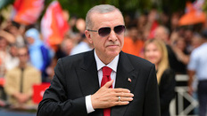 Recep Tayyip Erdogan på besök på Cypern. Arkivbild.
