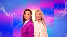 Petra Mede och Malin Åkerman är programledare för Eurovision Song Contest. Pressbild.