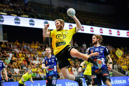 Sävehofs Emil Berlin från en av finalmatcherna mot Kristianstad i fjol. Arkivbild.