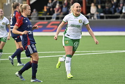 Hammarbys Cathinka Tandberg svarade för ett hattrick när det blev seger borta mot Rosengård med 3–2.