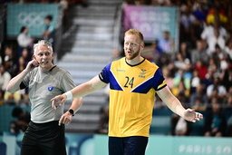 Jim Gottfridsson under sommarens OS, där handbollsturneringen slutade utan svensk medalj. Arkivbild.