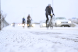 Det har snöat mycket även i Stockholm under dagen.