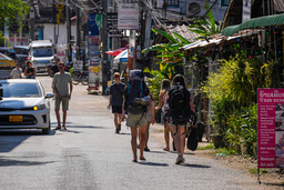 Backpackers i Vang Vieng, Laos i fredags.