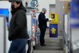 Sänkta prognoser från Best Buy och Kohl's – två stora varuhuskedjor i USA. Arkivbild