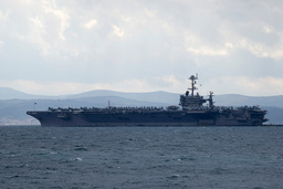 Amerikanska hangarfartyget USS Harry S Truman. Arkivbild.