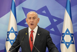 Israels premiärminister Benjamin Netanyahu under en presskonferens i december.