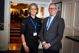 Lena Lindgren Schelin, generaldirektör för Kustbevakningen och Johan Norlén, marinchef, samband med Folk och försvars rikskonferens i Sälen.