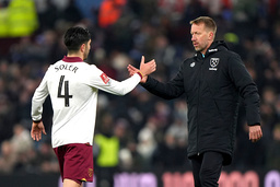 Graham Potter fick vinna sin Premier League-premiär som tränare för West Ham. Arkivbild.