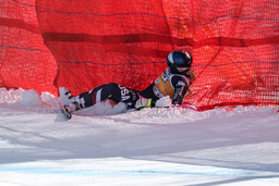 Lindsey Vonn under träningen i Cortina d'Ampezzo.