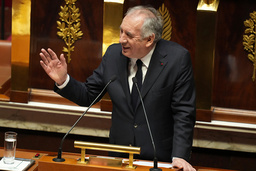 Frankrikes premiärminister Français Bayrou vid ett tal i parlamentet i förra veckan.