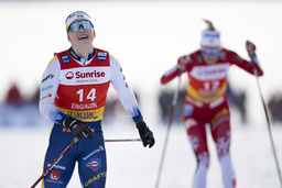 Jonna Sundling slutade trea i masstarten över 20 kilometer i Schweiz.