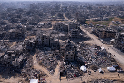 Skadade eller förstörda byggnader i Jabaliya, Gaza. Fotot är taget 29 januari.