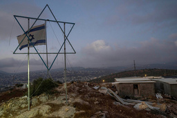 Eviatar, en så kallad utpost för extrema israeliska bosättare på den palestinska Västbanken. Bosättarna drömmer även om att kunna återvända till Gazaremsan. Arkivbild.