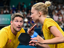 Bordtennisparet Kristian Karlsson och Stina Källberg. Arkivbild.