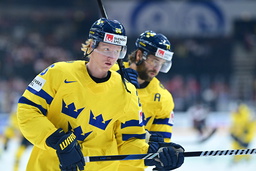 Rasmus Dahlin och Victor – två av Tre Kronors backstjärnor i Four Nations. Arkivbild.