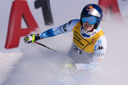 Lindsey Vonn under lördagens VM-störtlopp.