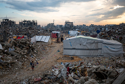 Den här bilden togs i ett annat sammanhang, i Jabaliya i norra Gaza på tisdagen.