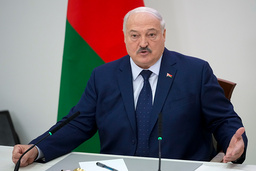 Belarus auktoritäre president Aleksandr Lukasjenko på bild från i januari.