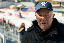 Olle Dahlin, ordförande i IBU, på plats under VM i Lenzerheide.