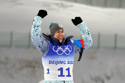 Ryske skidskytten Eduard Latypov, som tog medaljer i OS 2022, strax innan Ryssland stängdes av. Arkivbild.