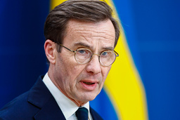 Statsminister Ulf Kristersson (M) höll pressträff efter att ha deltagit i ett möte med andra europeiska ledare om säkerhetsläget.