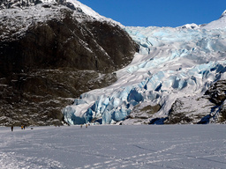 Glaciären Mendenhall Lake i Juneau i Alaska.