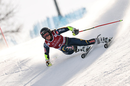 Sara Hector under fredagens storslalomtävling i italienska Sestriere.