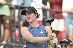 Linn Grant under torsdagens första runda av LPGA-tourtävlingen i Pattaya, Thailand.