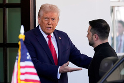 USA:s president Donald Trump välkomnade den ukrainske presidenten Volodymyr Zelenskyj när han anlände till Vita huset.