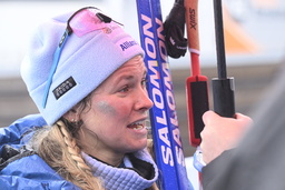 Jessie Diggins efter damernas 20 km skiathlon under skid-VM.