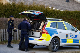 En skarp handgranat hittades i en trädgård i ett bostadsområde i Bålsta på söndagen.