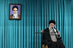 Irans högste ledare, ayatolla Ali Khamenei, i lördags.