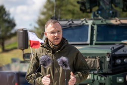 Polens president Andrzej Duda vill ha kärnvapen i Polen för att avskräcka Ryssland från att attackera. Arkivbild