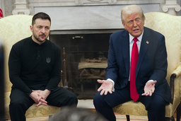 Ukrainas president Volodymyr Zelenskyj och USA:s president Donald Trump vid det omtalade mötet i Vita huset för några veckor sedan.