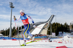 Ebba Andersson under loppet i Holmenkollen.