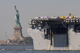 Frihetsgudinnan står på Liberty Island, vid inloppet till Manhattan, och har miljontals besök årligen. Arkivbild.